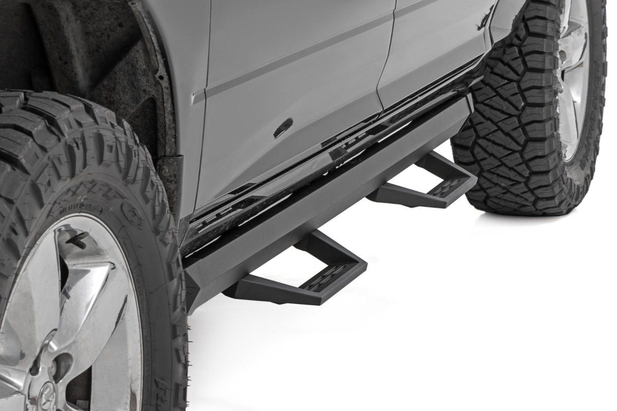 Ram 3500 Step - Rough Country - SRL2 Adjustable Aluminum - Black - '11-'18